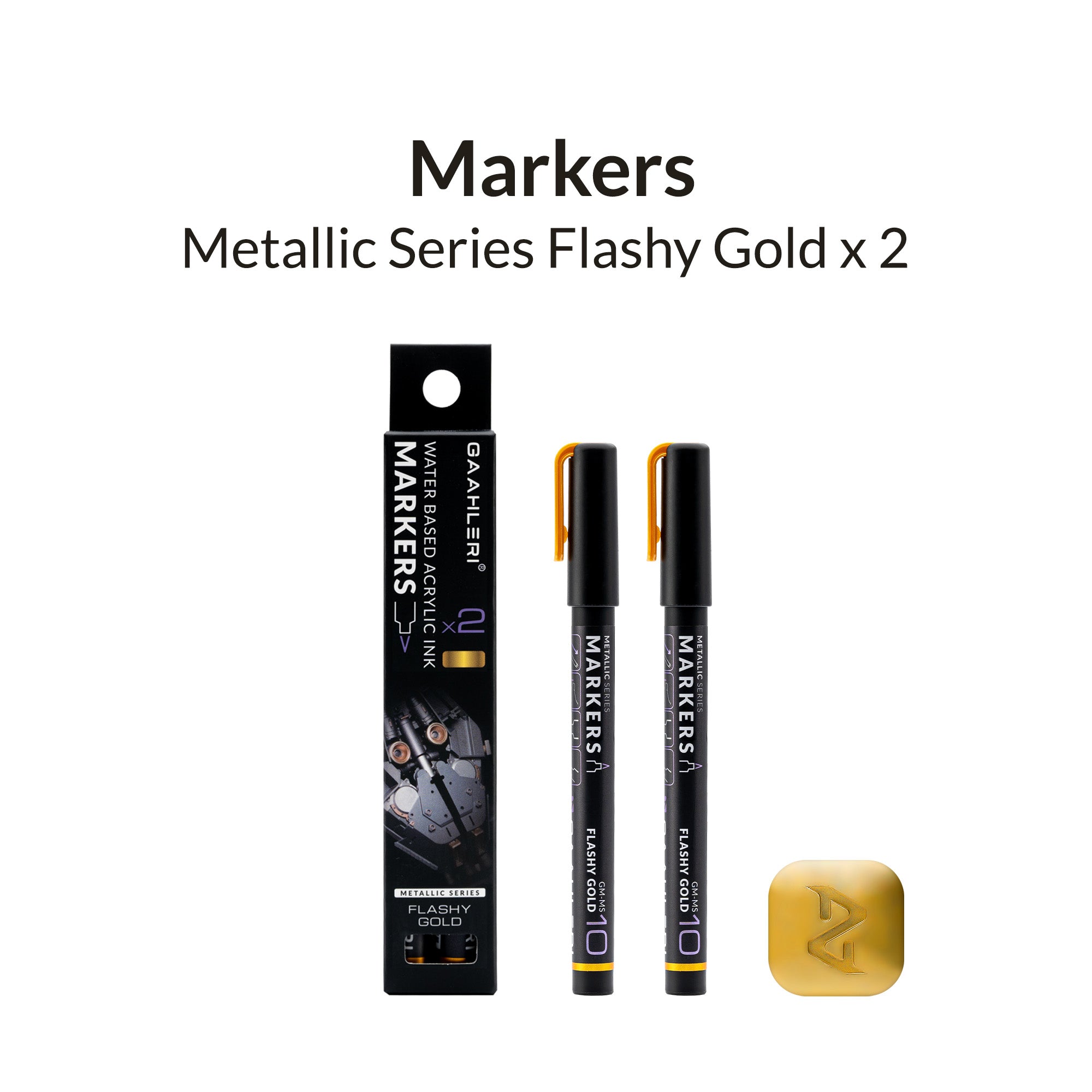 Metallic Series Markers * 2 Flashy Gold