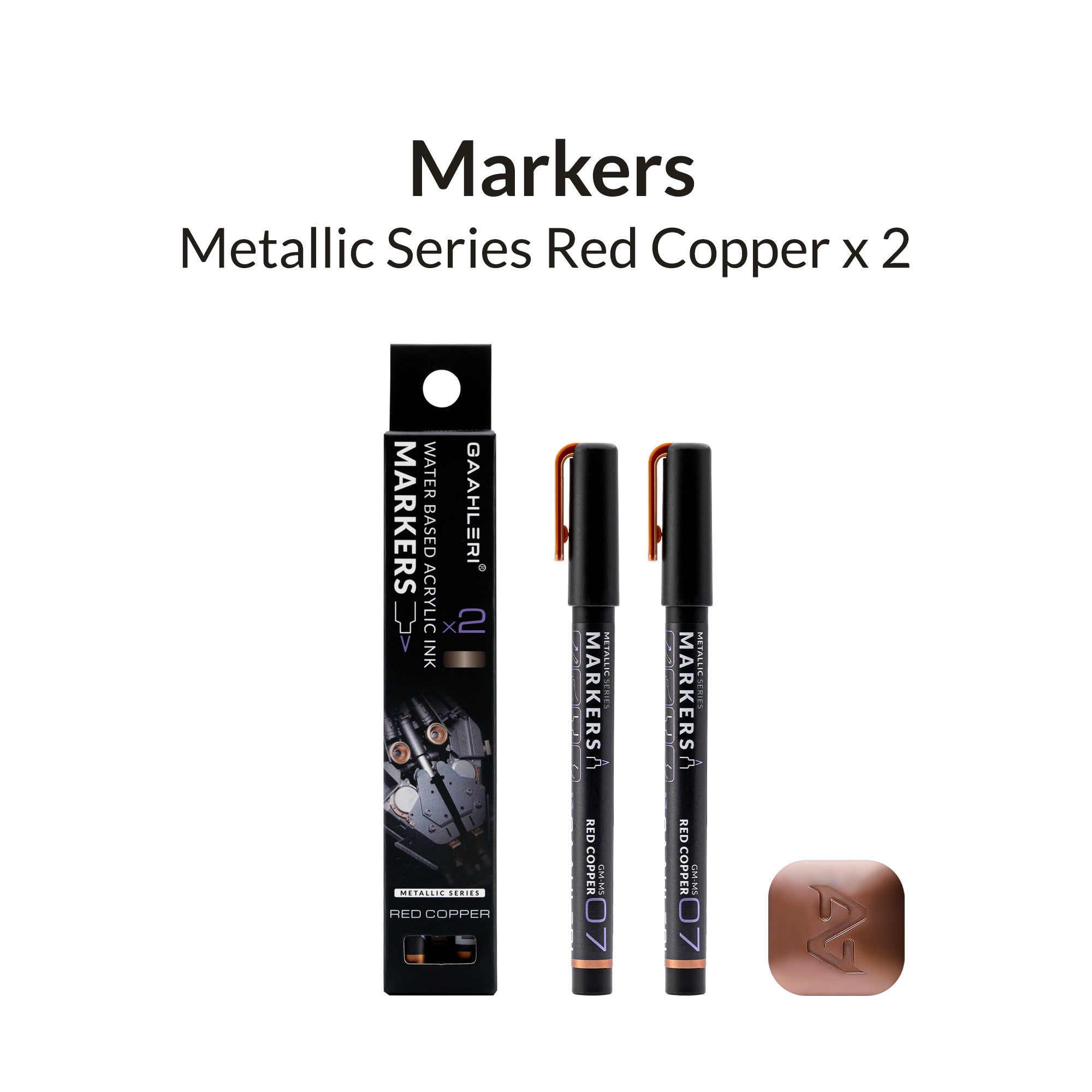 Metallic Series Markers * 2 Red Copper