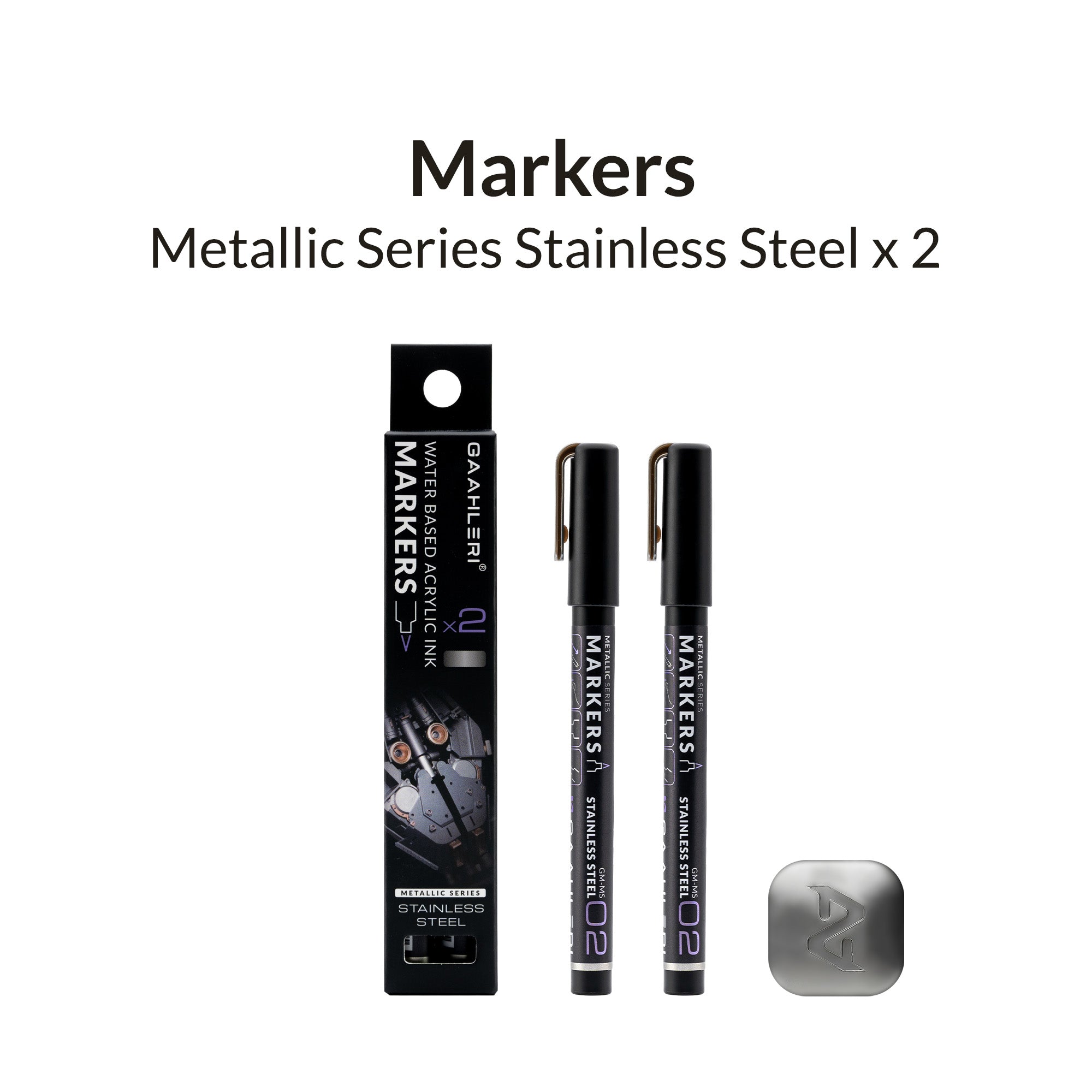 Metallic Series Markers * 2 Stainless Steel