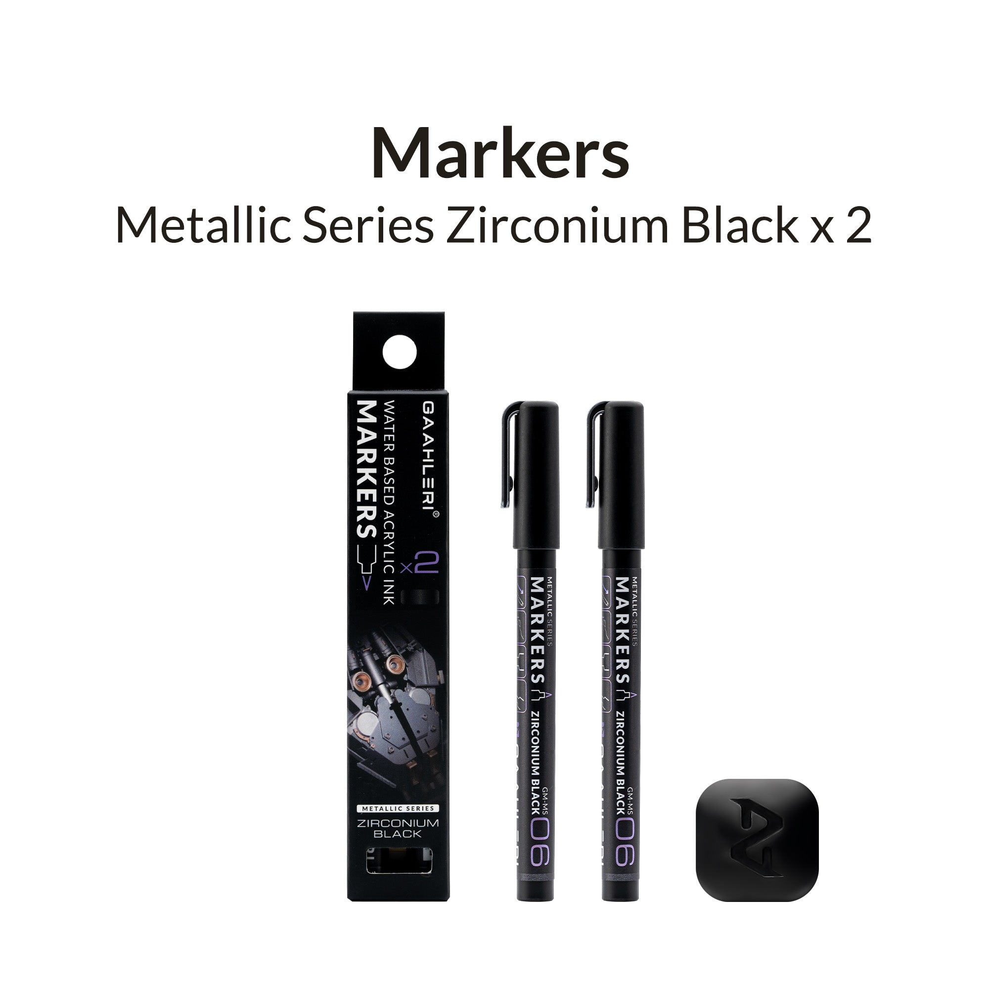 Metallic Series Markers * 2 Zirconium Black