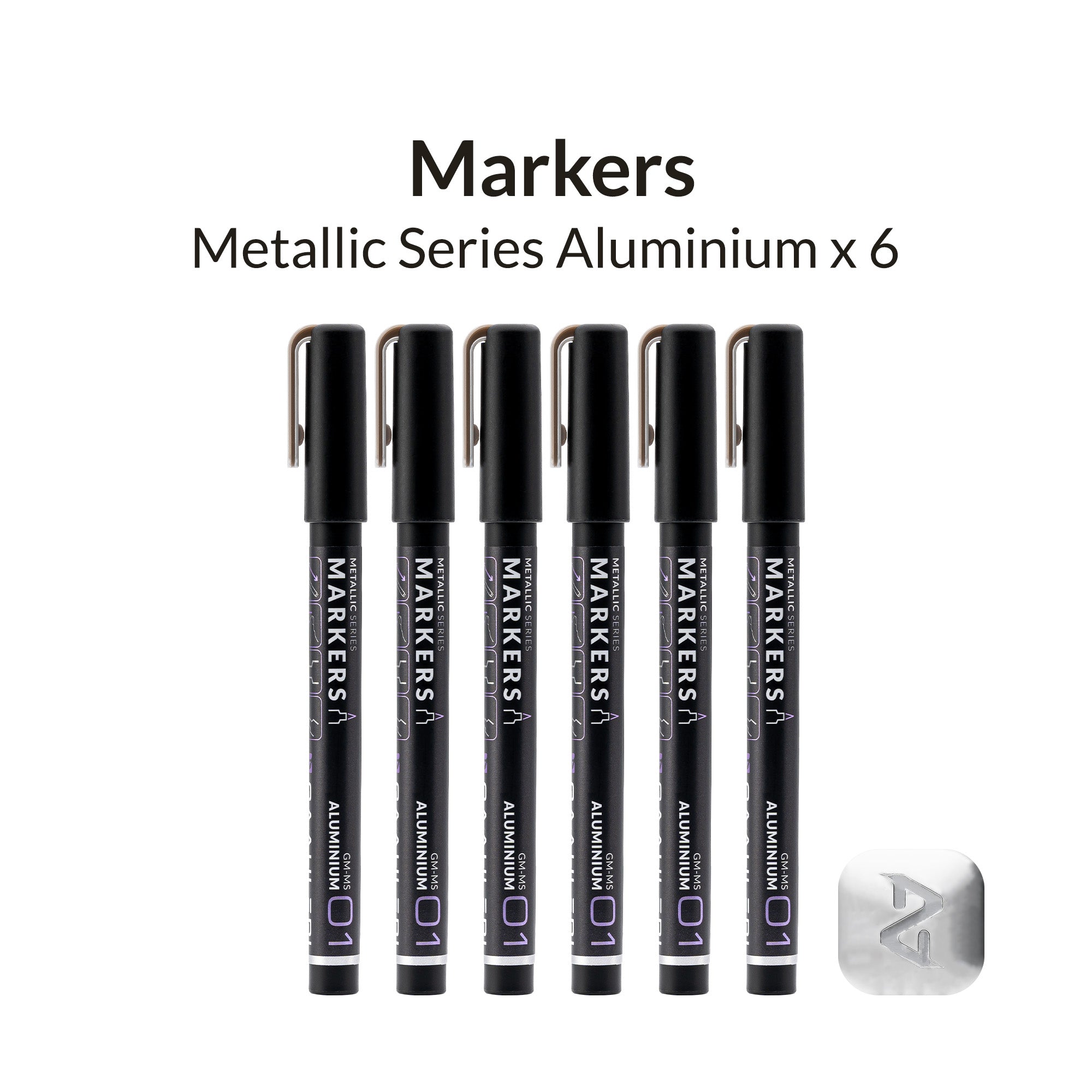 Metallic Series Markers * 6 Aluminium