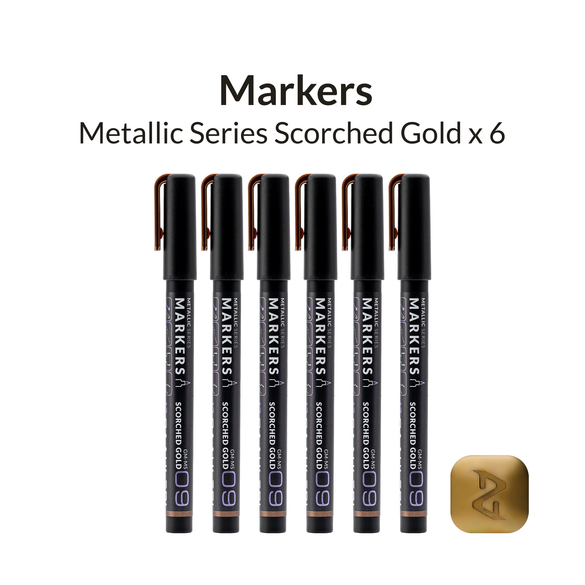 Metallic Series Markers * 6 Scorched Gold