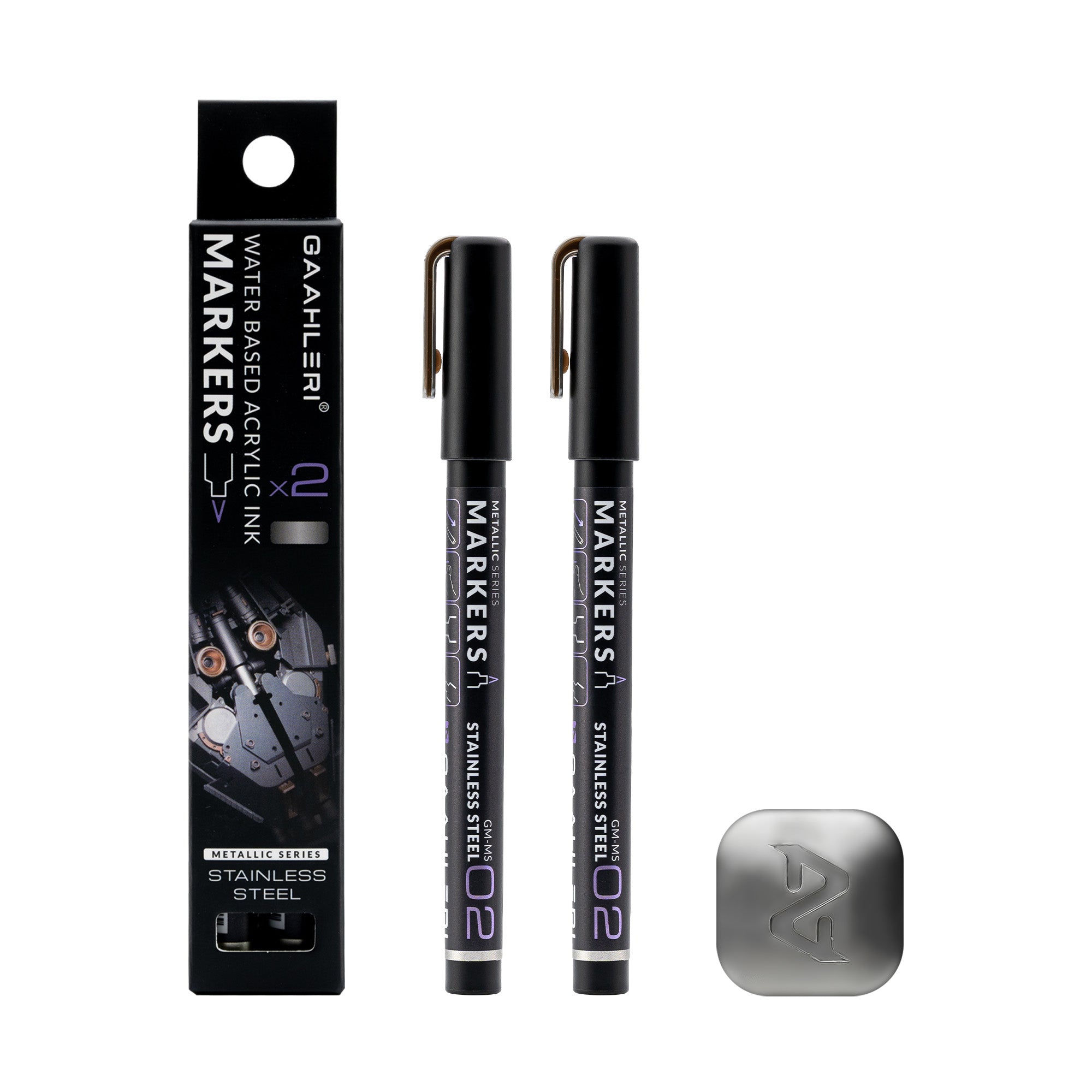 Metallic Series Markers * 2 Stainless Steel
