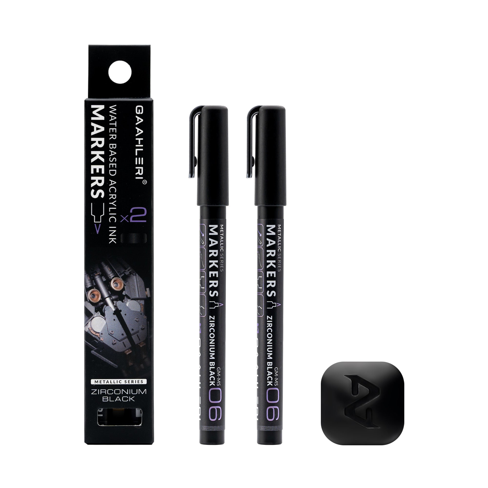 Metallic Series Markers * 2 Zirconium Black