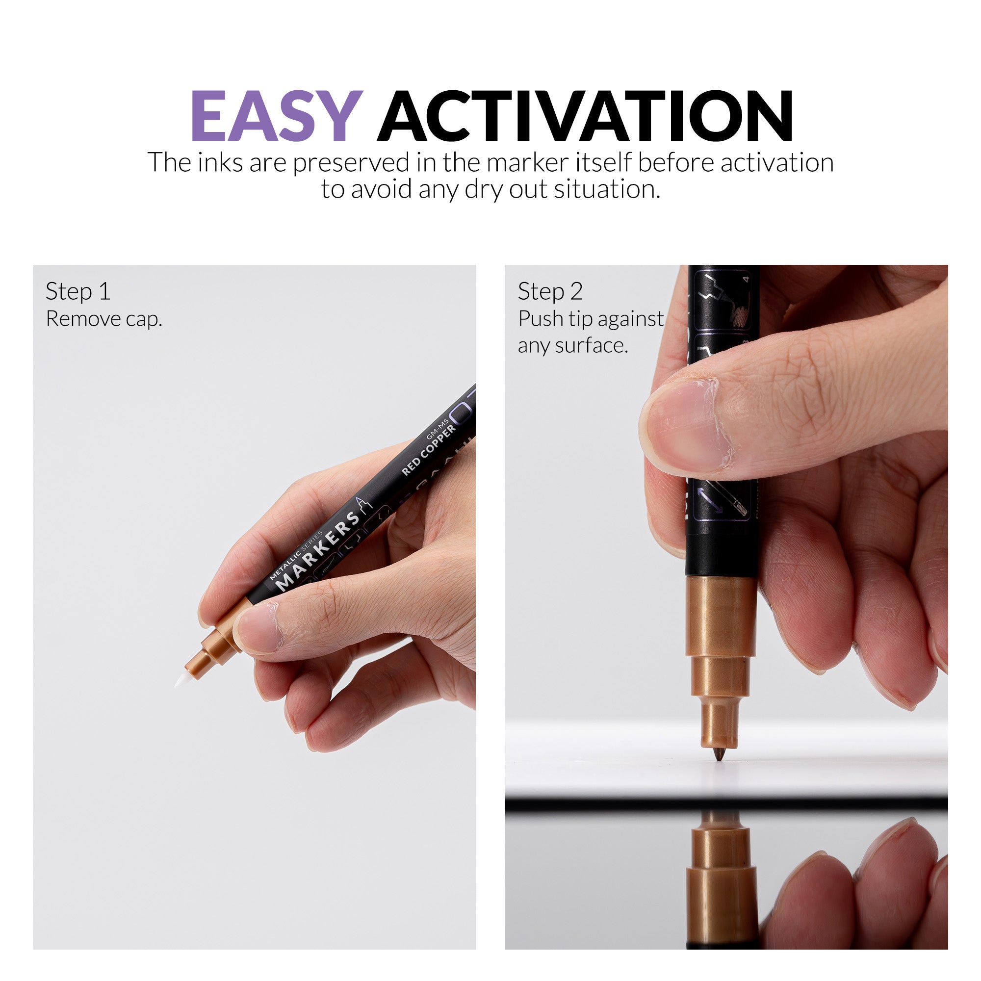 Metallic Series Markers * 2 Scorched Gold