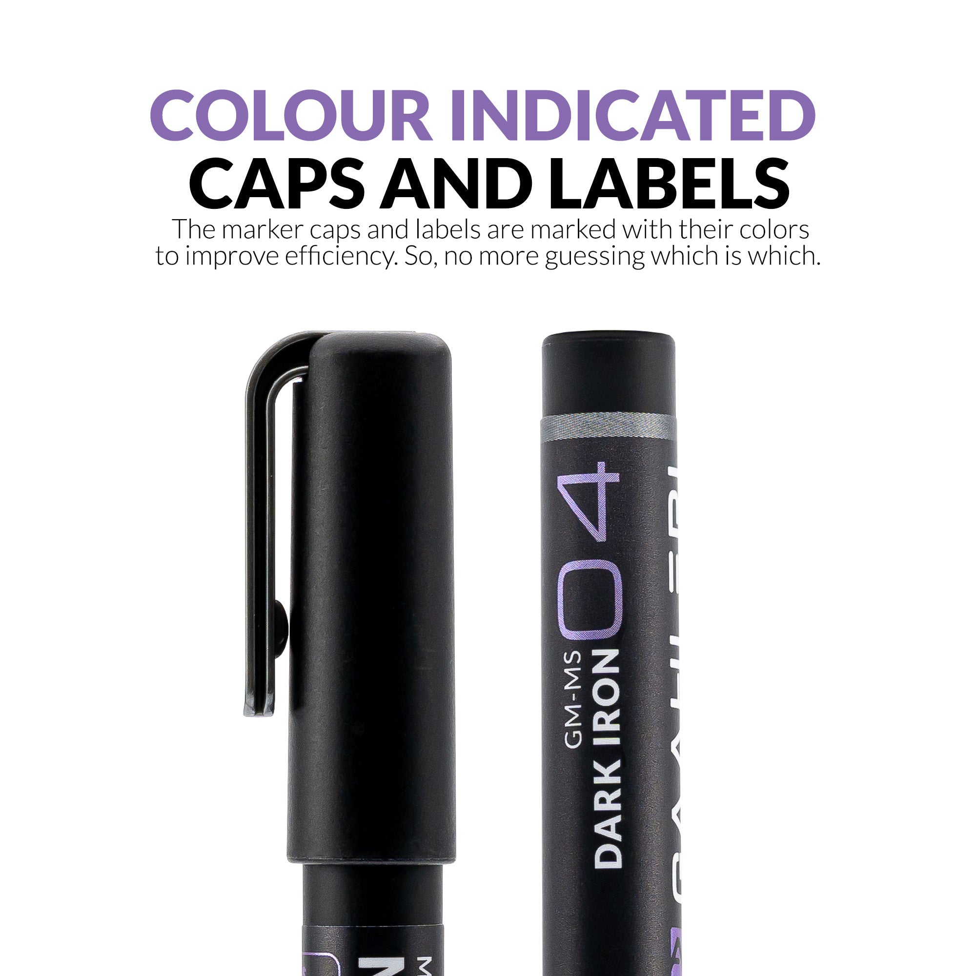 Metallic Series Markers * 6 Dark Iron