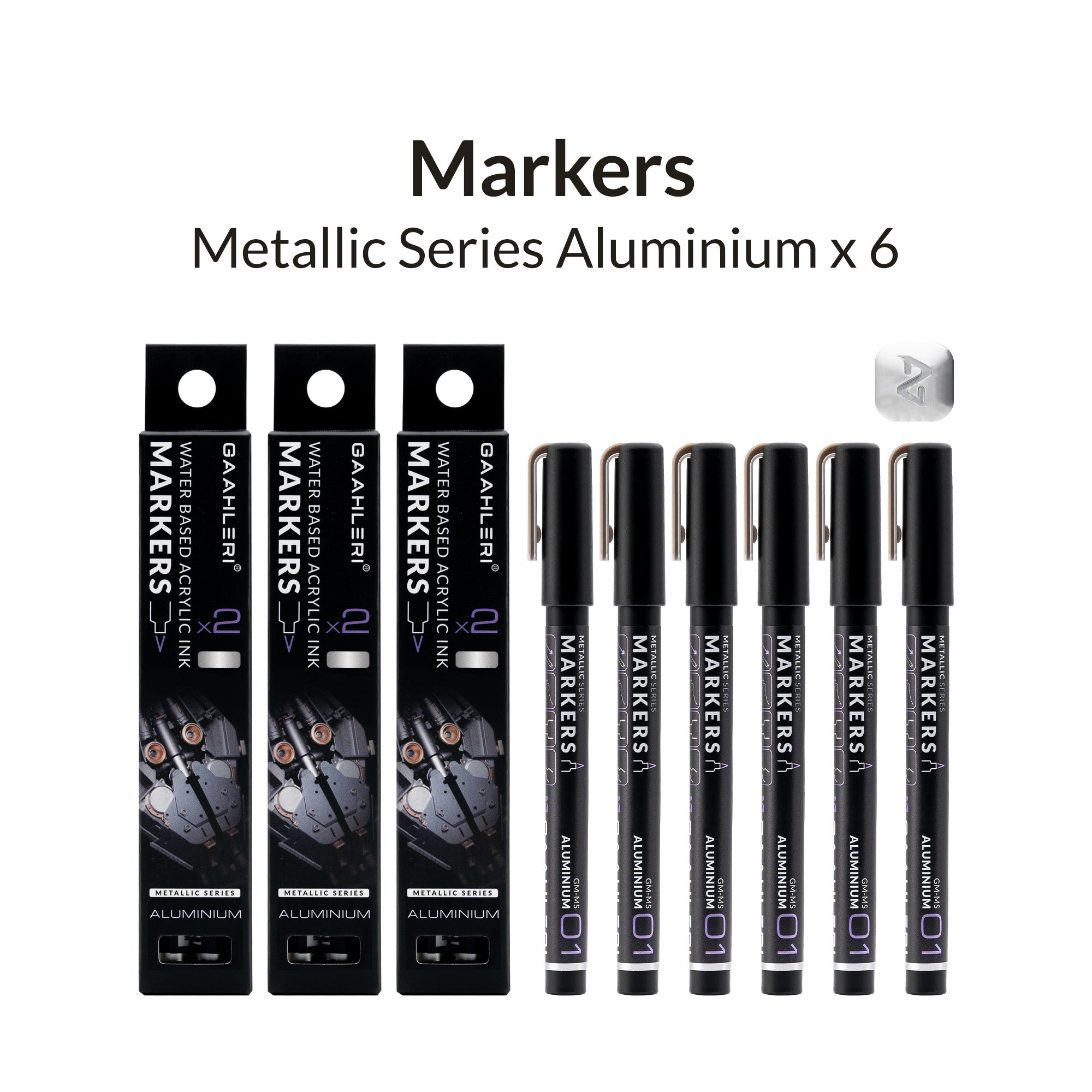 Metallic Series Markers * 6 Aluminium