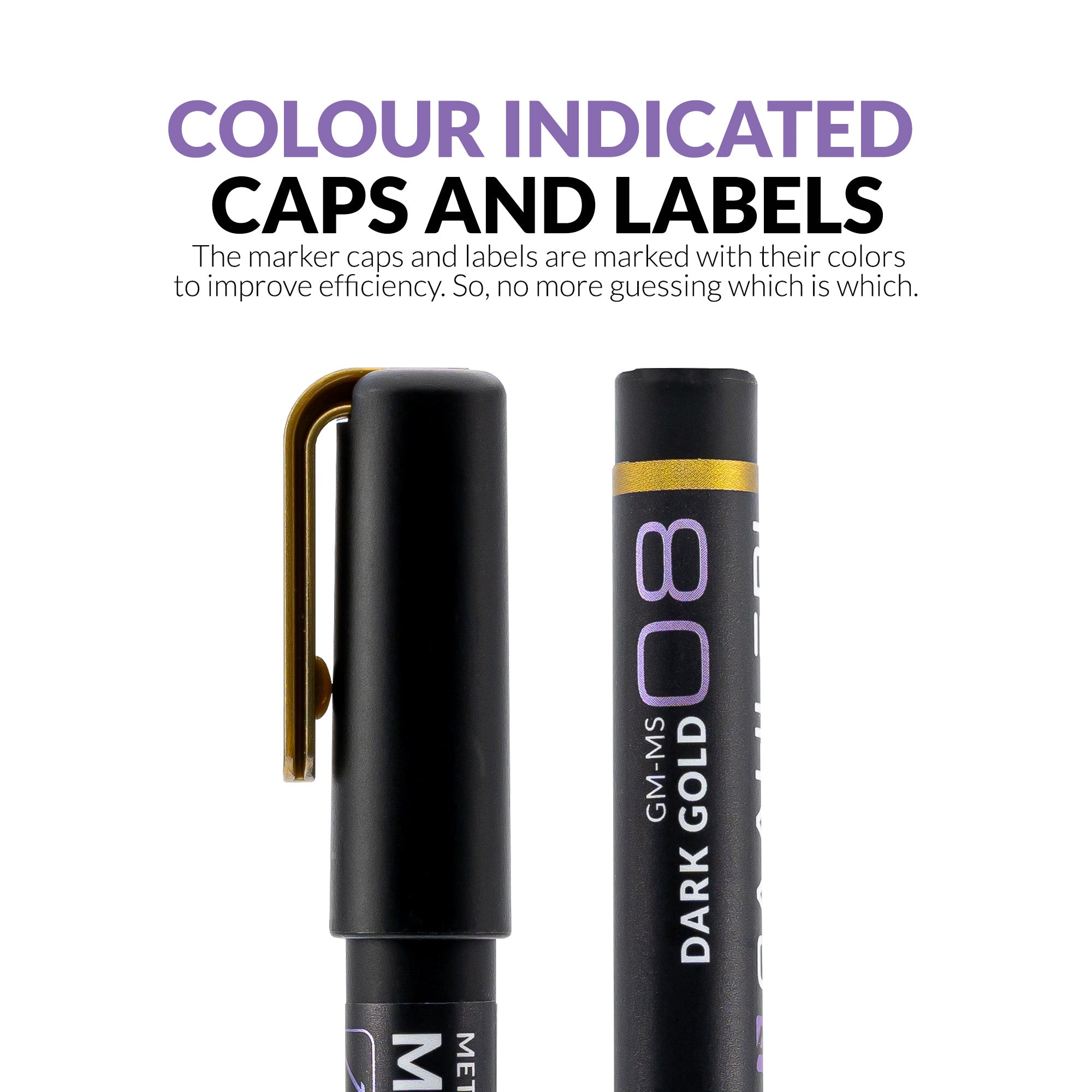 Metallic Series Markers * 6 Dark Gold