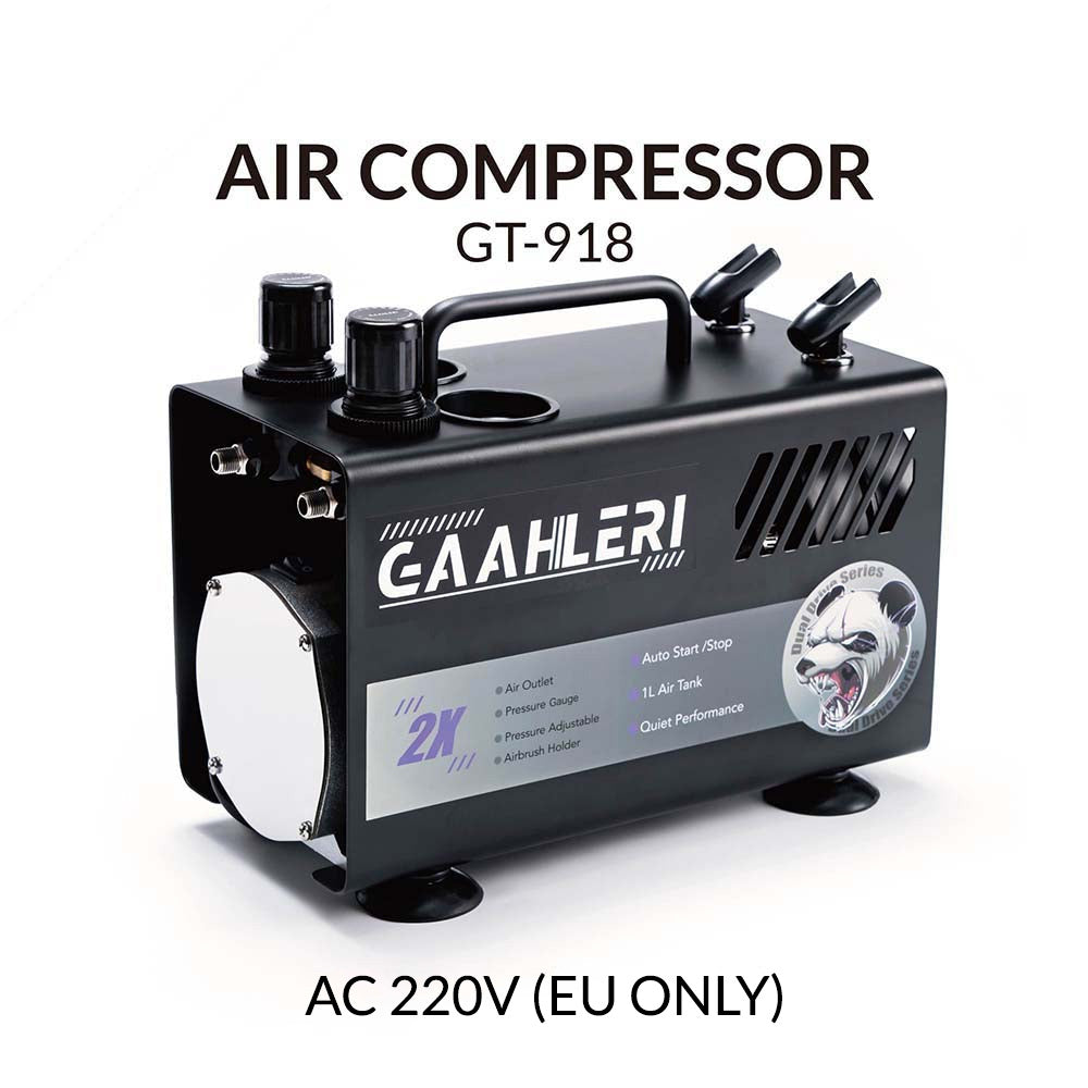 (EU ONLY) Dual Drive Series Airbrush Kit Compressor GT-918 only