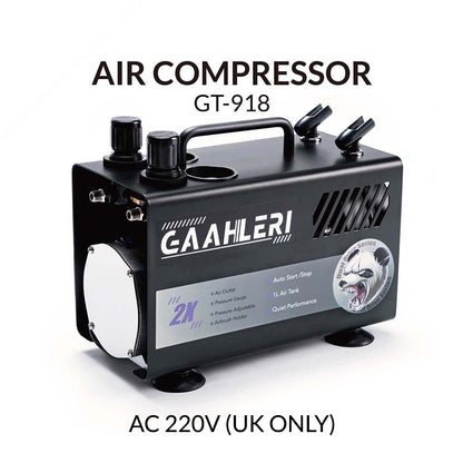 (UK ONLY) Dual Drive Series Airbrush Kit Compressor GT-918 only